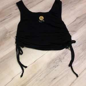 Adjustable embroidered tank top